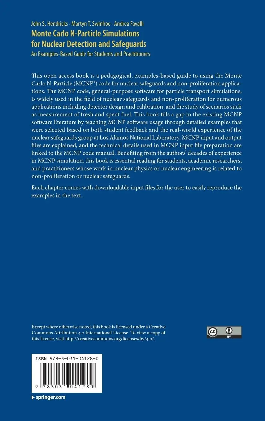 Rückseite: 9783031041280 | Monte Carlo N-Particle Simulations for Nuclear Detection and...