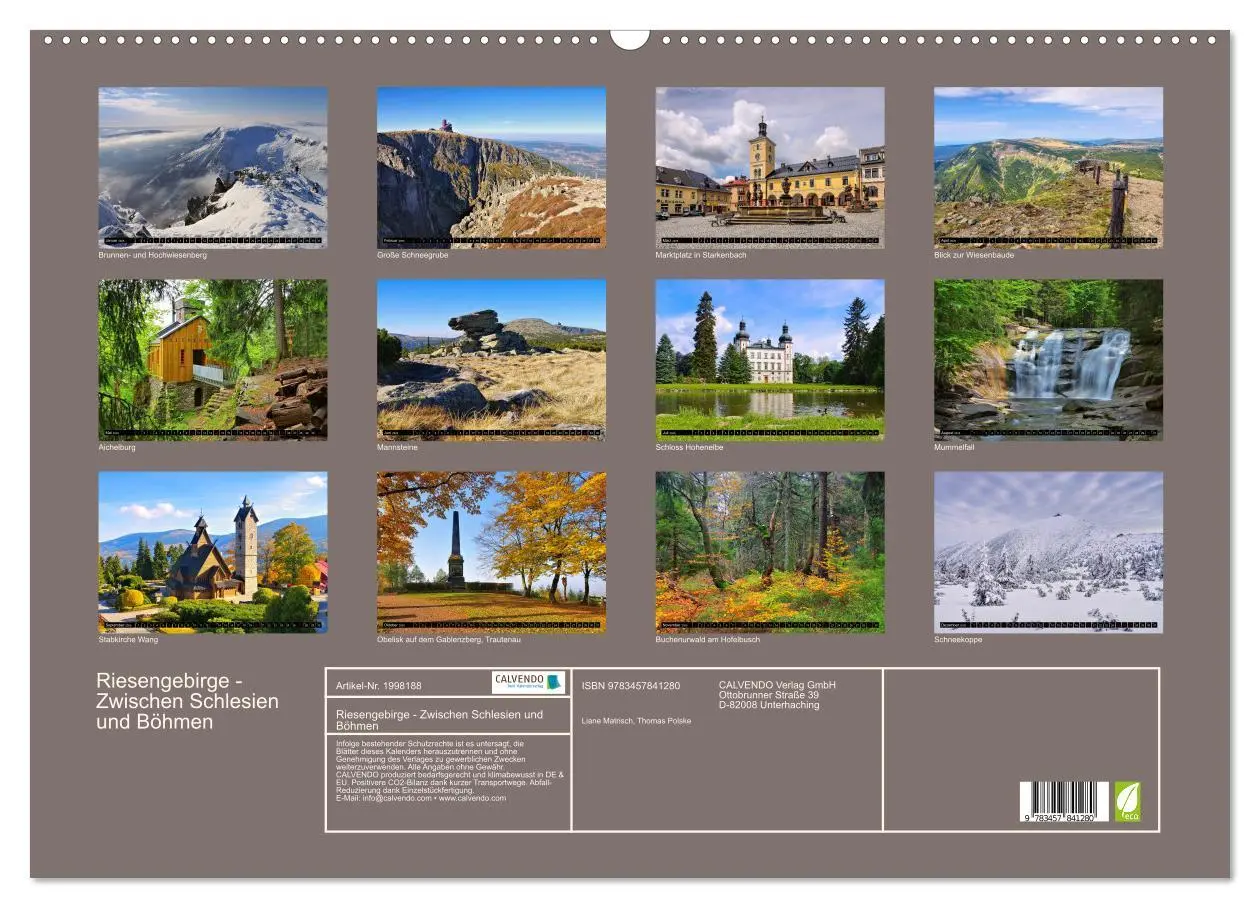 Bild: 9783457841280 | Riesengebirge - Zwischen Schlesien und Böhmen (Wandkalender 2026...