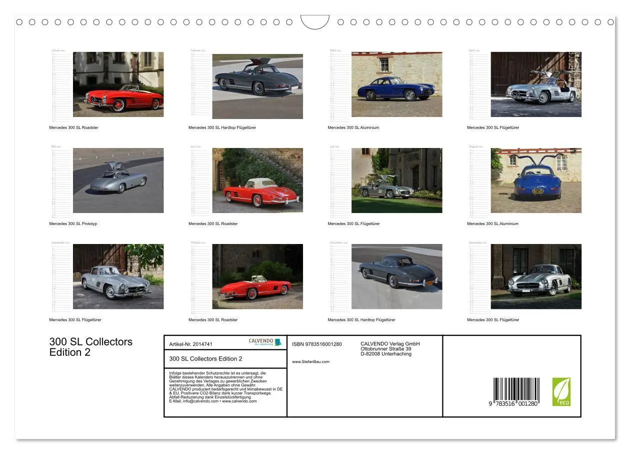 Bild: 9783516001280 | 300 SL Collectors Edition 2 (Wandkalender 2026 DIN A3 quer),...
