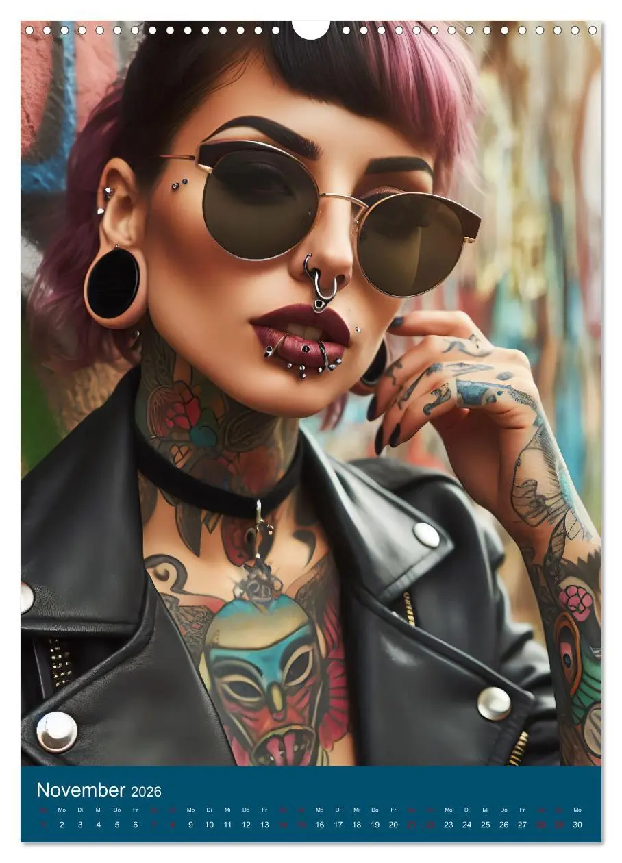 Bild: 9783516241280 | Tattoo und Piercing Women (Wandkalender 2026 DIN A3 hoch), CALVENDO...