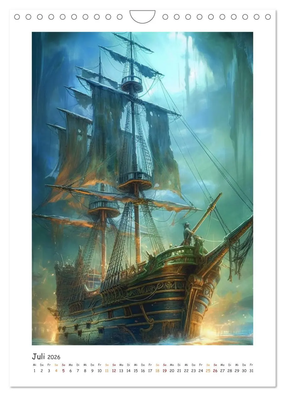 Bild: 9783516311280 | Piratenschiffe (Wandkalender 2026 DIN A4 hoch), CALVENDO...