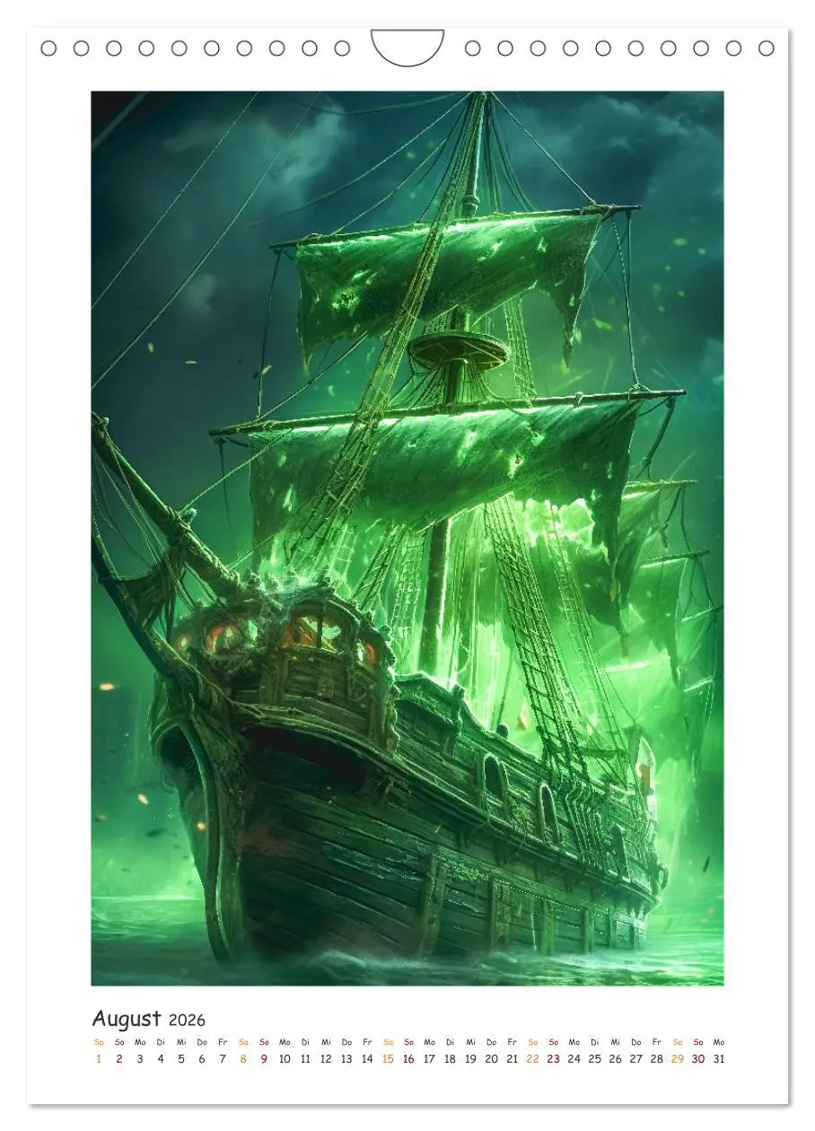 Bild: 9783516311280 | Piratenschiffe (Wandkalender 2026 DIN A4 hoch), CALVENDO...