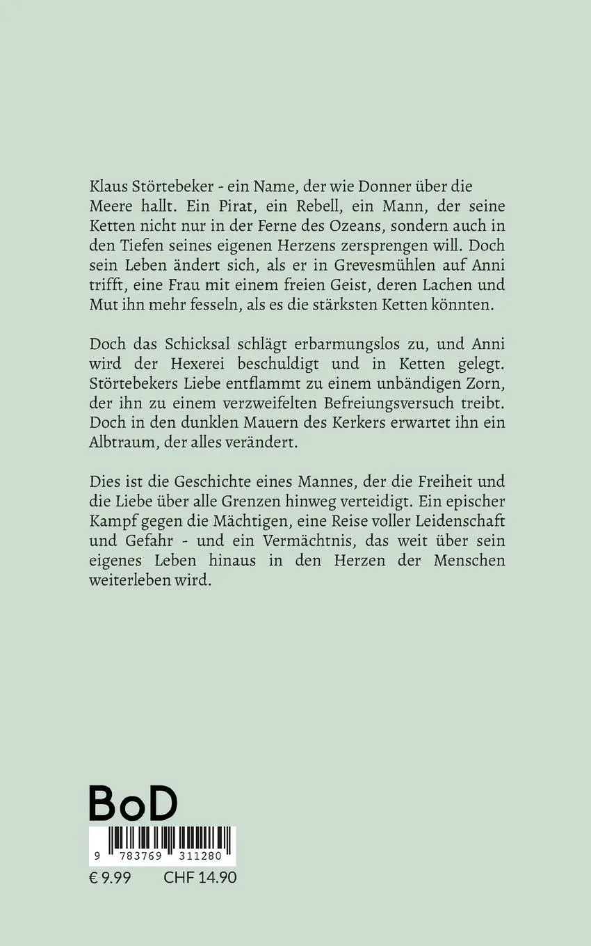 Rückseite: 9783769311280 | Störtebeker in Grevesmühlen | Liebe in Ketten - Freiheit in Flammen