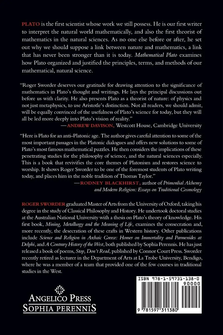 Rückseite: 9781597311380 | Mathematical Plato | Roger Sworder | Taschenbuch | Englisch | 2013