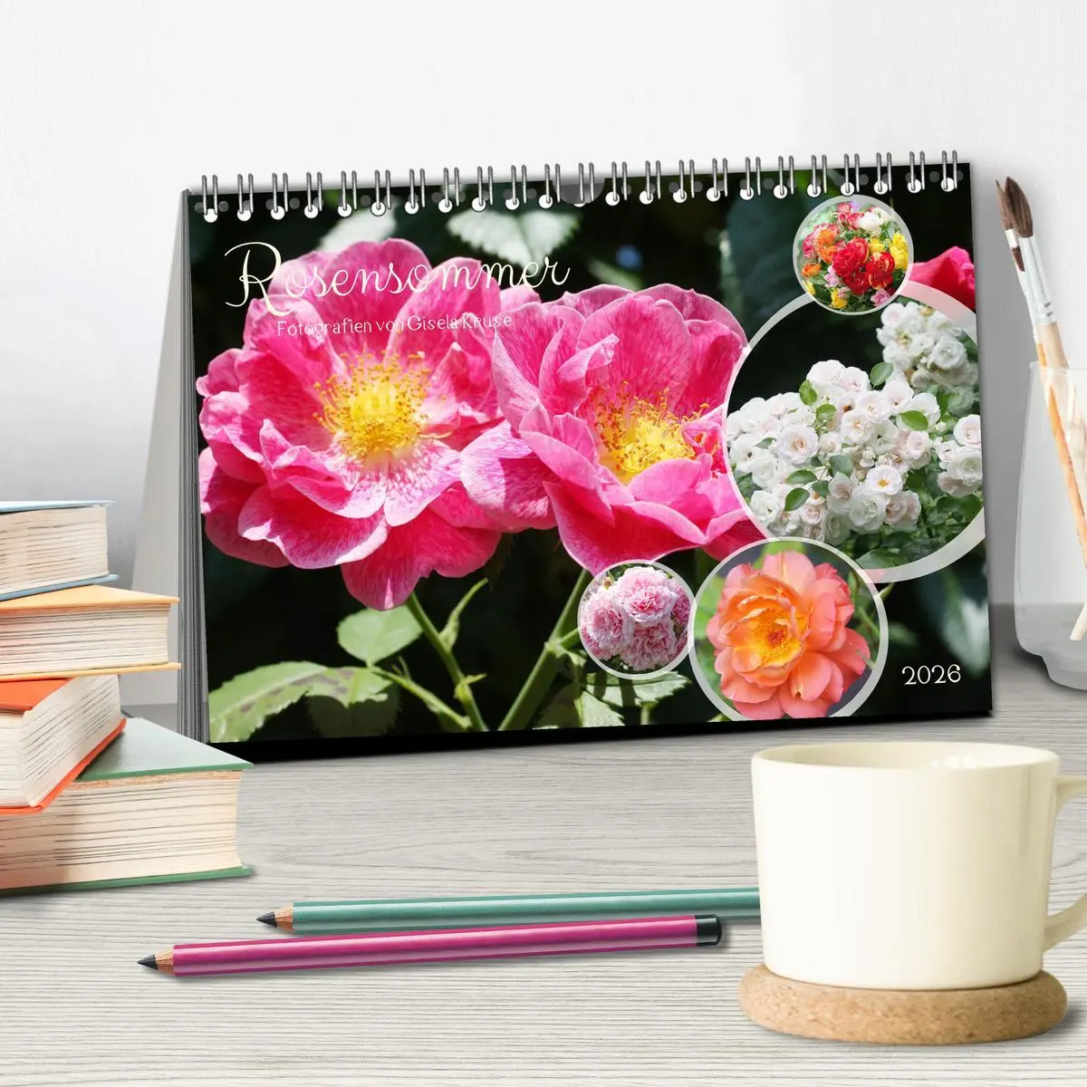 Bild: 9783457381380 | Rosensommer (Tischkalender 2026 DIN A5 quer), CALVENDO Monatskalender