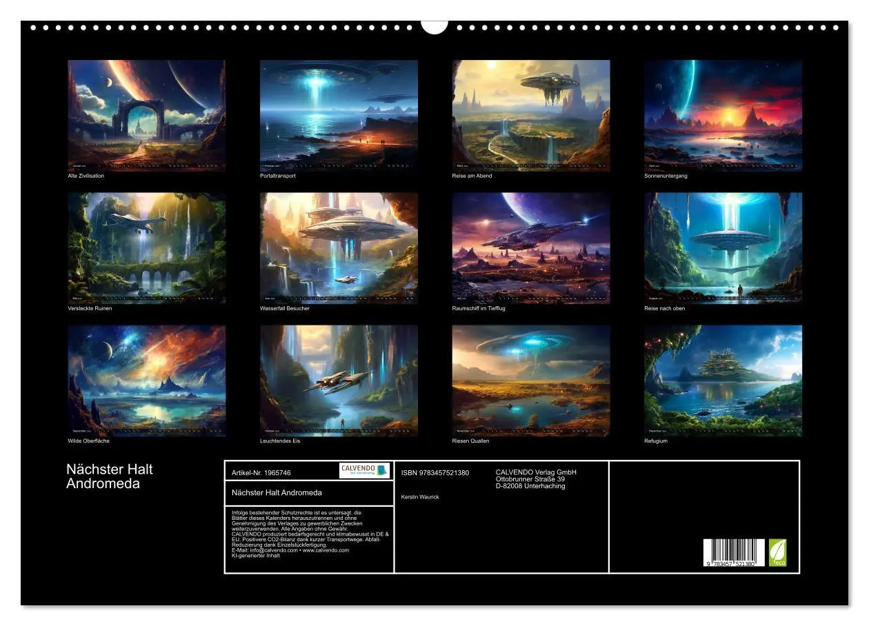 Bild: 9783457521380 | Nächster Halt Andromeda (Wandkalender 2026 DIN A2 quer), CALVENDO...