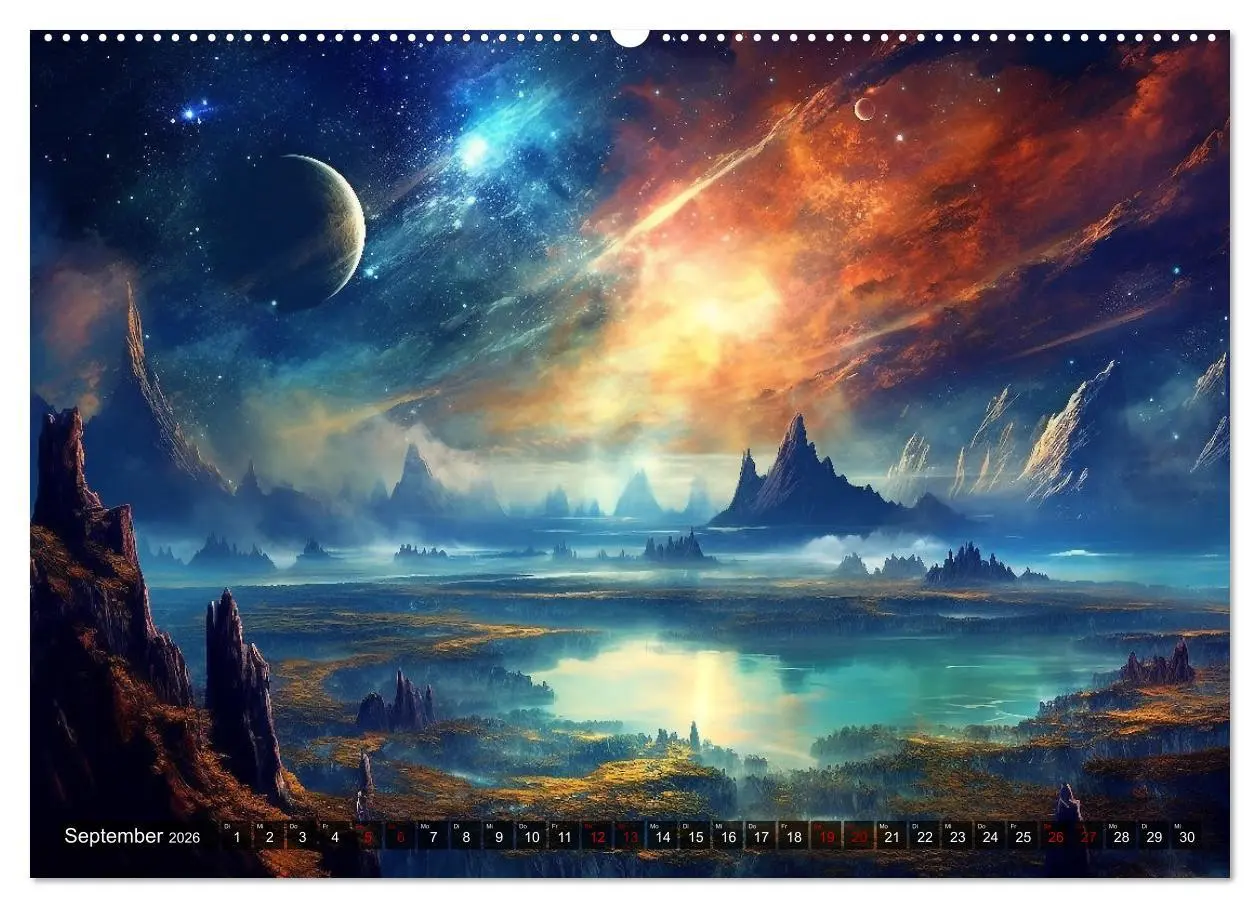 Bild: 9783457521380 | Nächster Halt Andromeda (Wandkalender 2026 DIN A2 quer), CALVENDO...