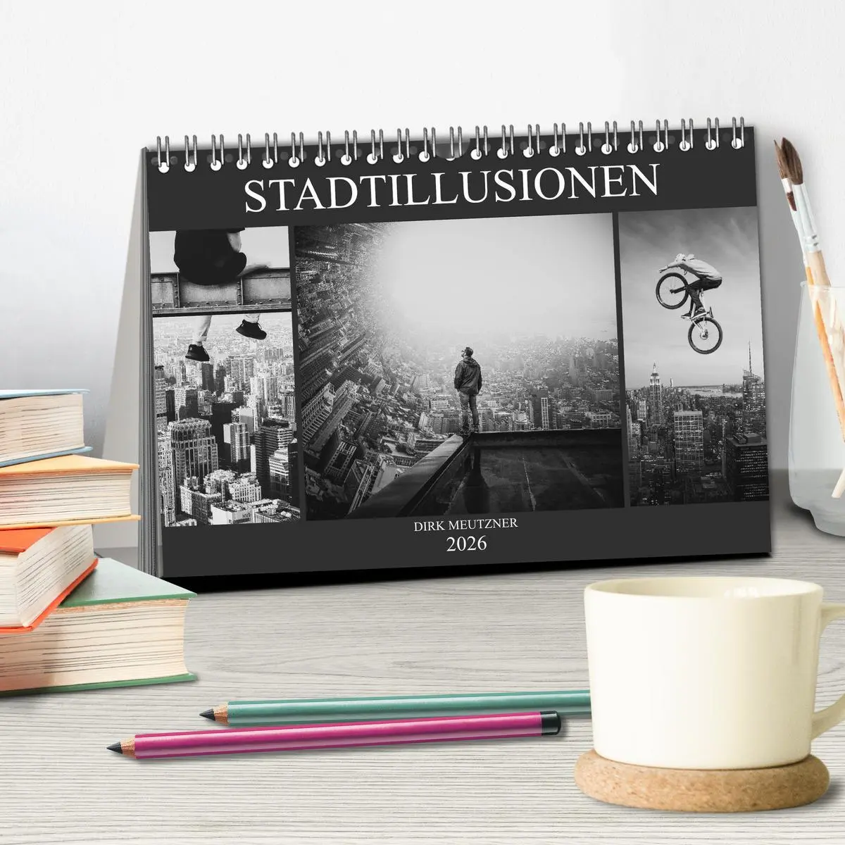 Bild: 9783457901380 | Stadtillusionen (Tischkalender 2026 DIN A5 quer), CALVENDO...