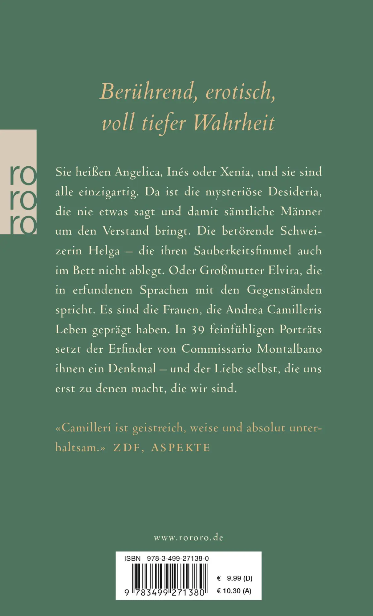 Rückseite: 9783499271380 | Frauen | Andrea Camilleri | Taschenbuch | 224 S. | Deutsch | 2017