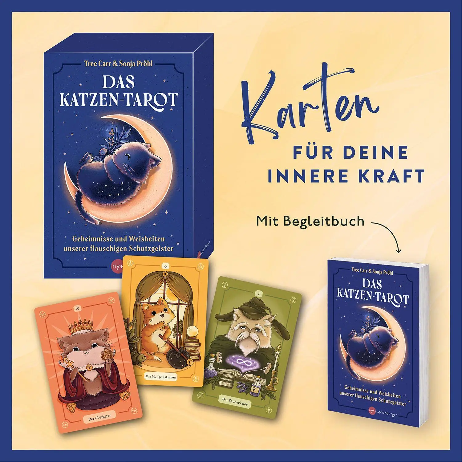 Bild: 9783968601380 | Das Katzen-Tarot | Tree Carr (u. a.) | Taschenbuch | 128 S. | Deutsch
