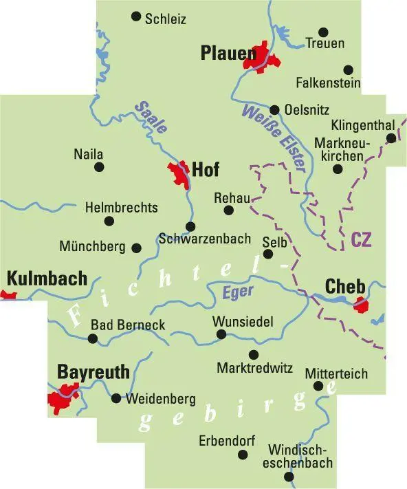 Bild: 9783969901380 | ADFC-Regionalkarte Traumhafte E-Bike-Touren im Fichtelgebirge,...