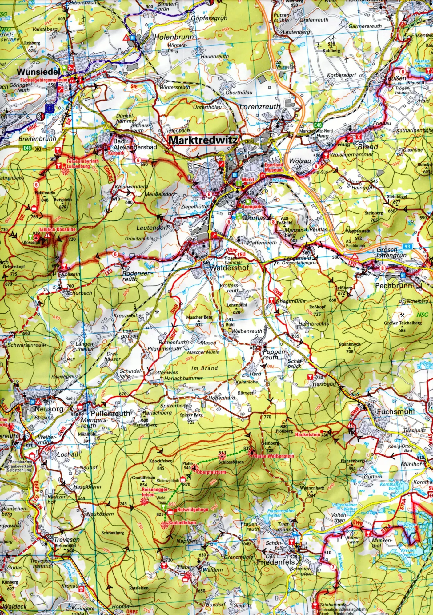 Bild: 9783969901380 | ADFC-Regionalkarte Traumhafte E-Bike-Touren im Fichtelgebirge,...