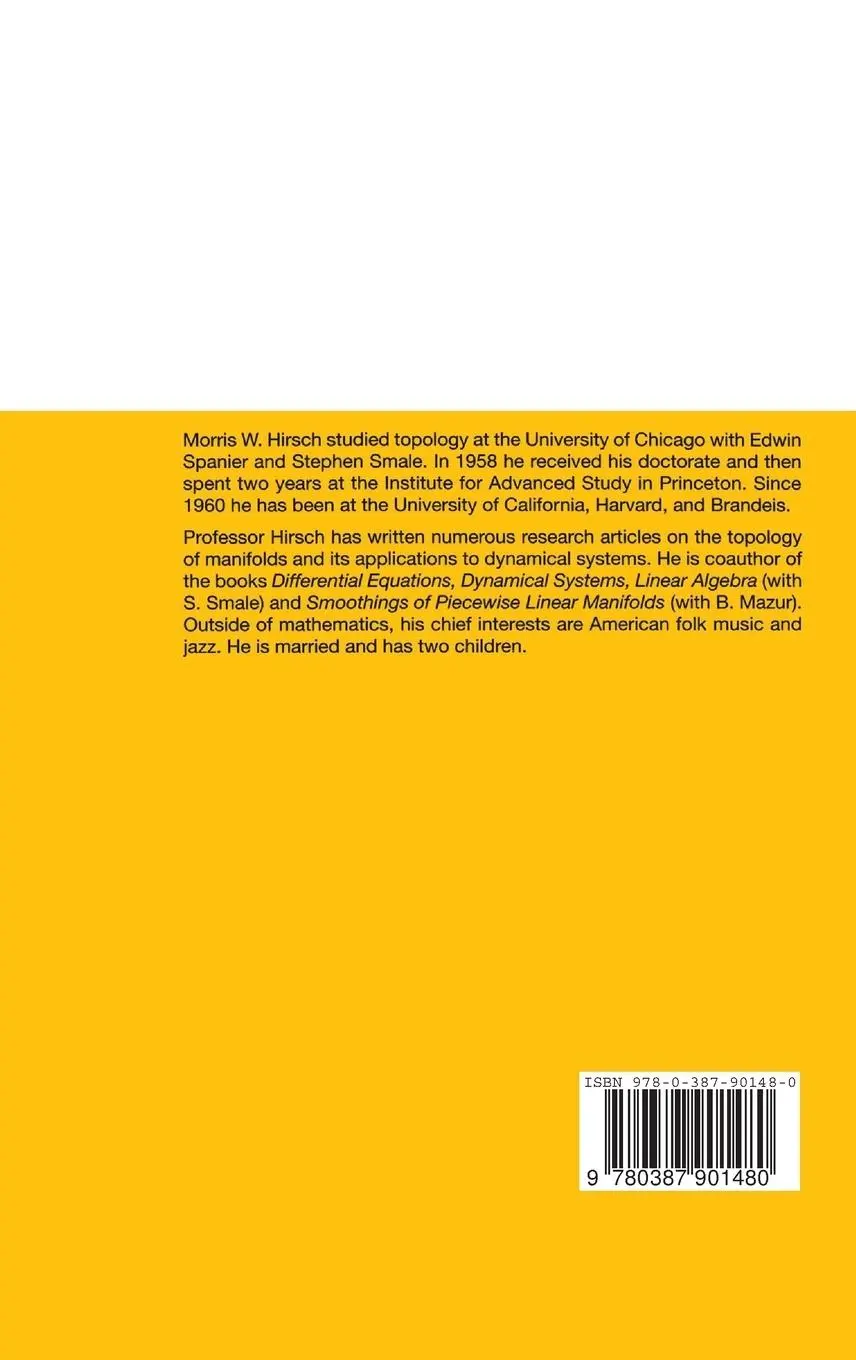 Rückseite: 9780387901480 | Differential Topology | Morris W. Hirsch | Buch | x | Englisch | 1976