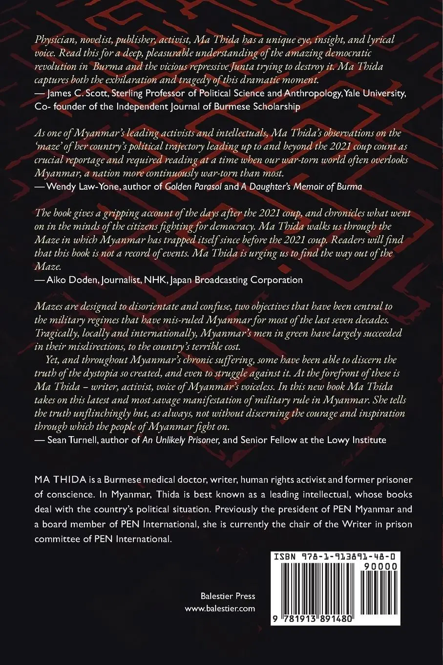Rückseite: 9781913891480 | A-Maze | Myanmar's Struggle for Democracy, 2011-2023 | Ma Thida | Buch