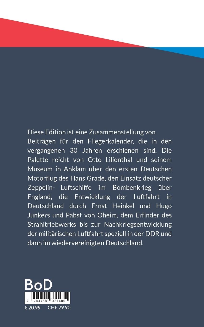 Rückseite: 9783758331480 | Deutsche Fliegergeschichten | Aus Hundert Jahren | Dieter Flohr | Buch