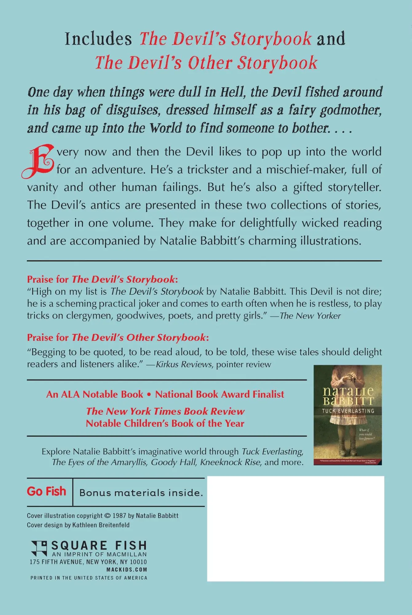 Rückseite: 9780312641580 | Devil's Storybooks | Natalie Babbitt | Taschenbuch | Englisch | 2012