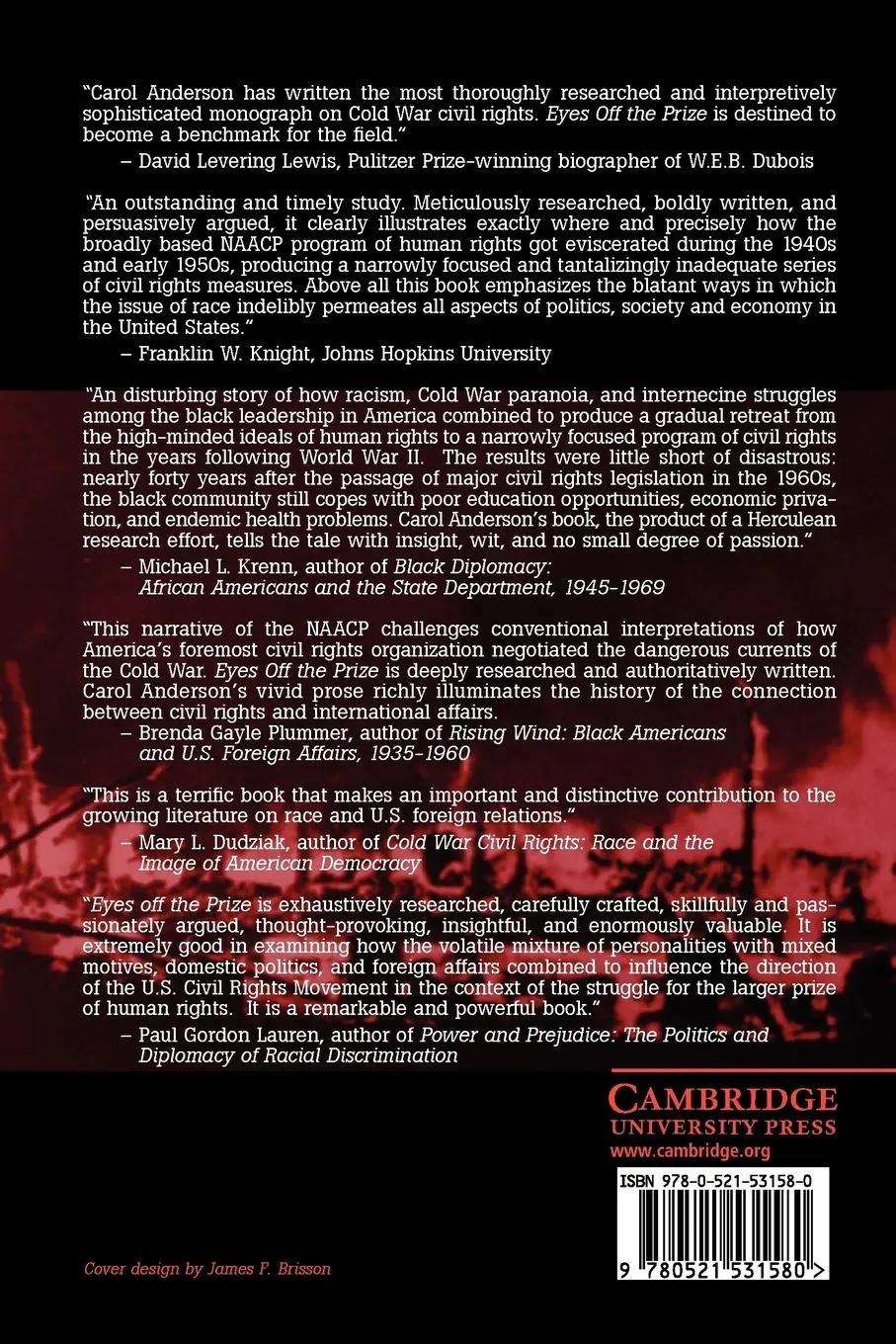 Rückseite: 9780521531580 | Eyes Off the Prize | Carol Anderson | Taschenbuch | Englisch | 2003