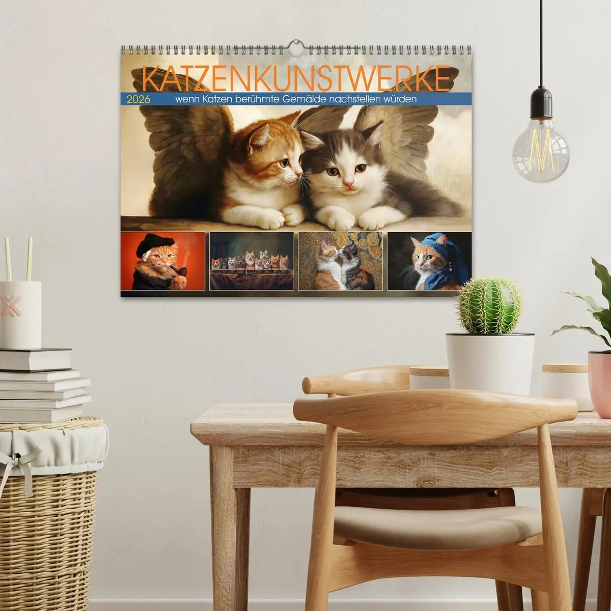 Bild: 9783457361580 | Katzenkunstwerke (Wandkalender 2026 DIN A3 quer), CALVENDO...