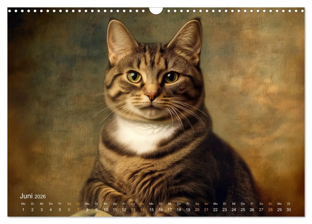 Bild: 9783457361580 | Katzenkunstwerke (Wandkalender 2026 DIN A3 quer), CALVENDO...