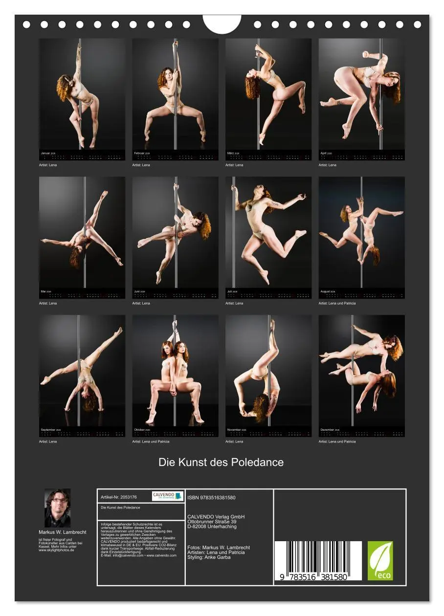 Bild: 9783516381580 | Die Kunst des Poledance (Wandkalender 2026 DIN A4 hoch), CALVENDO...