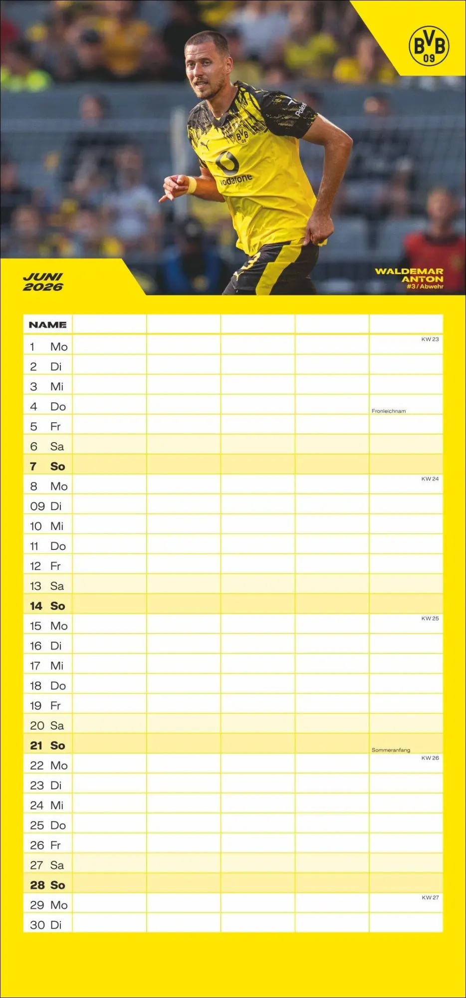 Bild: 9783756411580 | BVB Familienplaner 2026 | Heye | Kalender | Bundesliga Kalender Heye