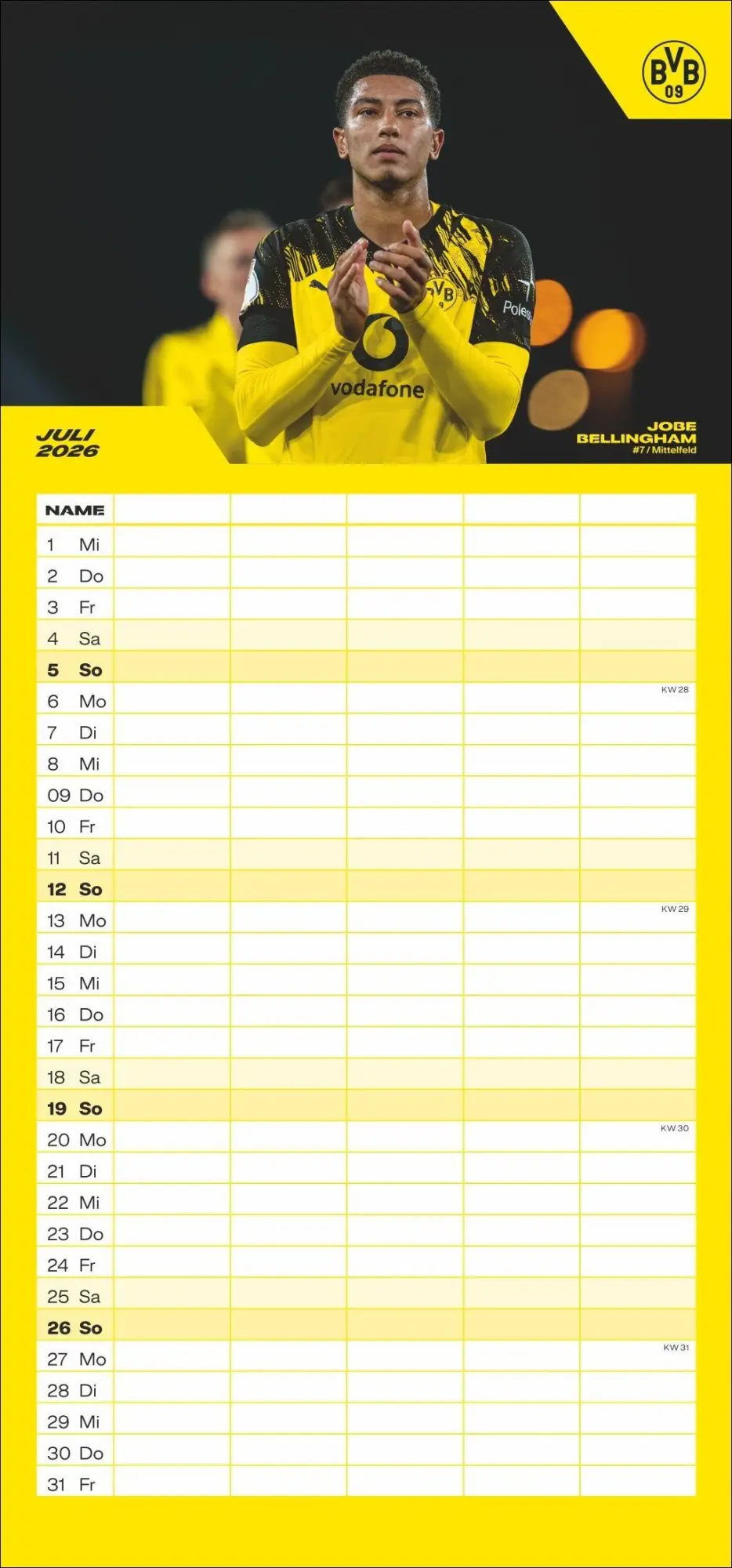 Bild: 9783756411580 | BVB Familienplaner 2026 | Heye | Kalender | Bundesliga Kalender Heye