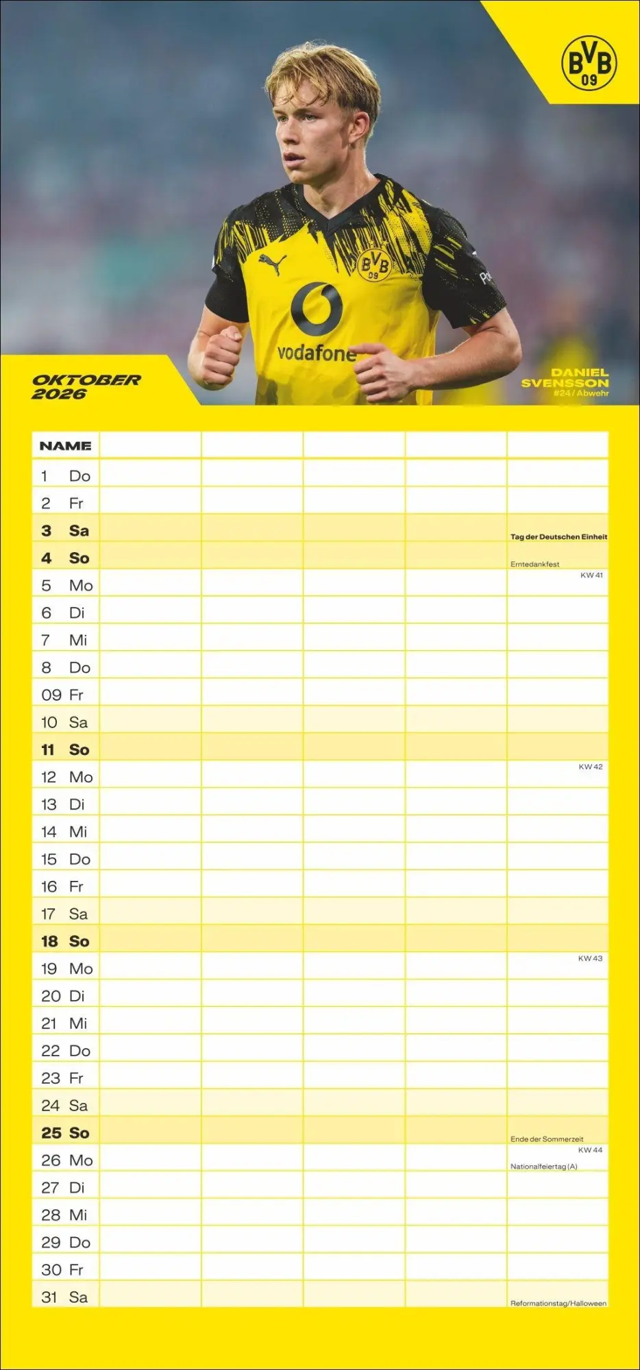Bild: 9783756411580 | BVB Familienplaner 2026 | Heye | Kalender | Bundesliga Kalender Heye