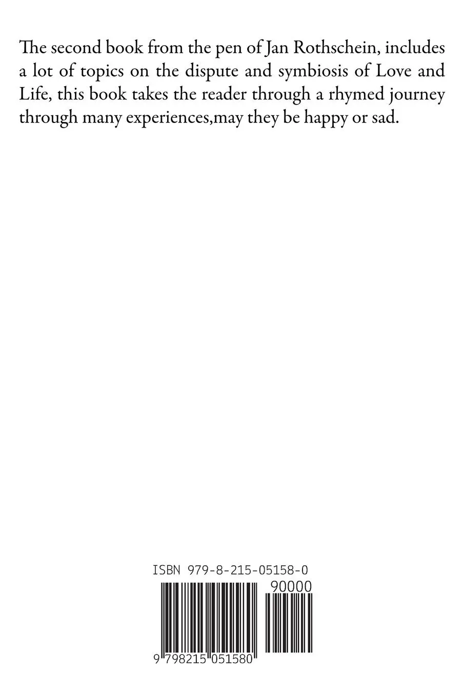 Rückseite: 9798215051580 | Of Life and Love | Jan Rothschein | Taschenbuch | Englisch | 2023
