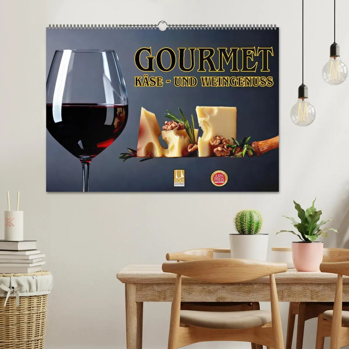 Bild: 9783457281680 | Gourmet Käse - und Weingenuss (Wandkalender 2026 DIN A2 quer),...