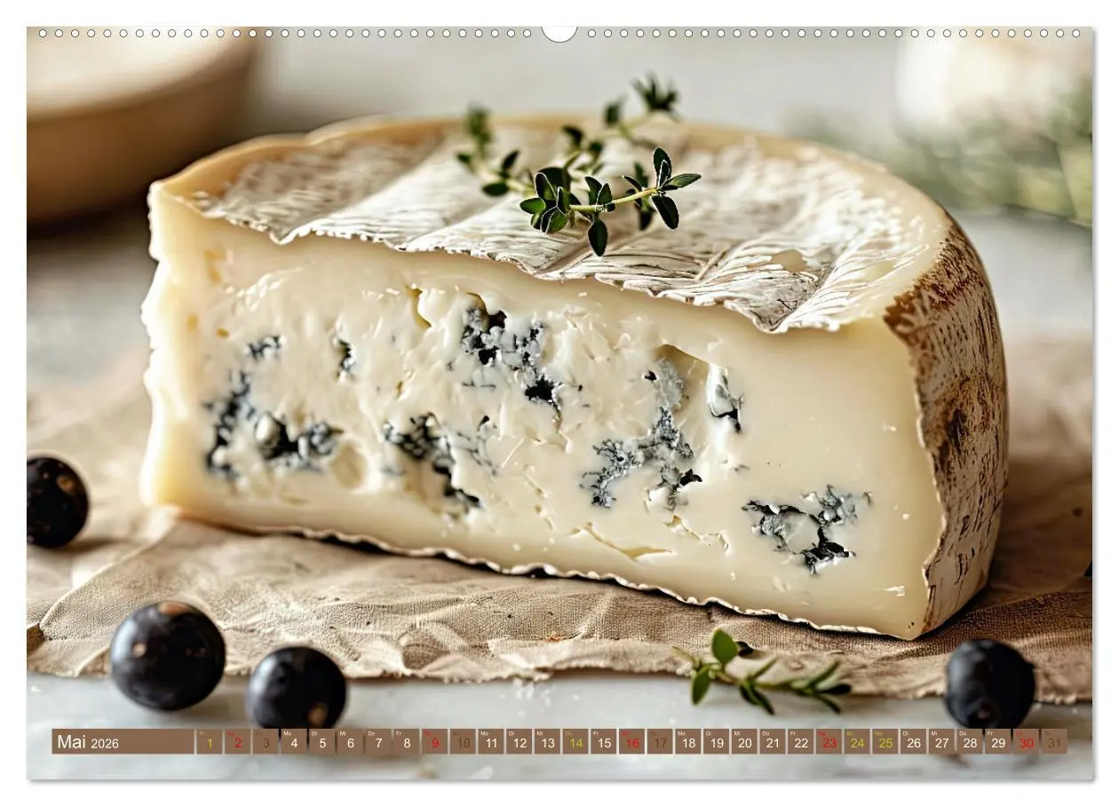 Bild: 9783457281680 | Gourmet Käse - und Weingenuss (Wandkalender 2026 DIN A2 quer),...