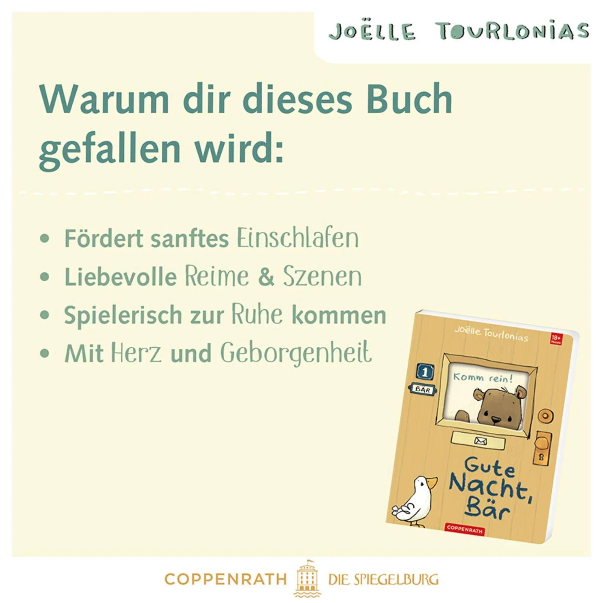 Bild: 9783649651680 | Ding, dong! Komm rein! | Gute Nacht, Bär | Joëlle Tourlonias | Buch