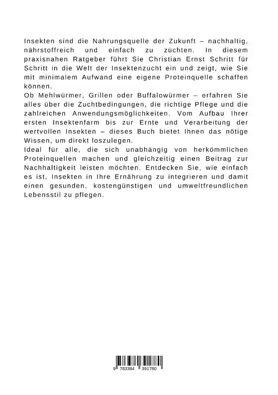 Rückseite: 9783384391780 | Insektenzucht für Einsteiger: Der einfache Weg zur...