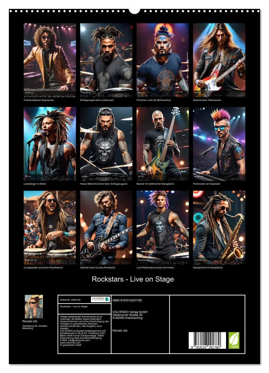 Bild: 9783516291780 | Rockstars - Live on Stage (hochwertiger Premium Wandkalender 2026...