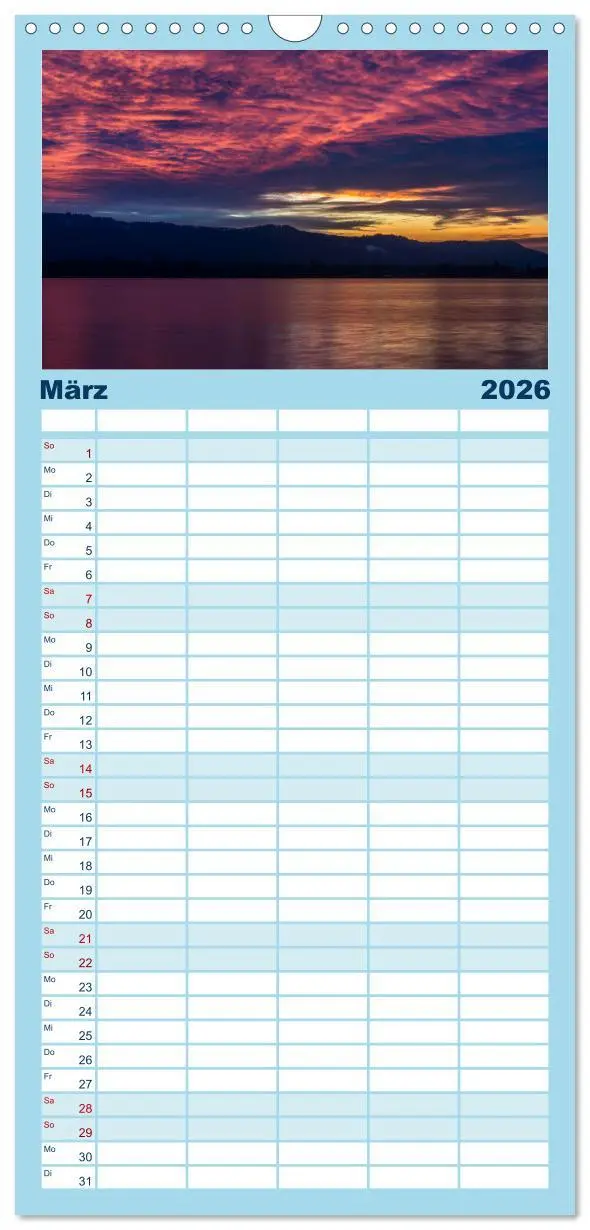 Bild: 9783516501780 | Familienplaner 2026 - Magie des Bodensees mit 5 Spalten...