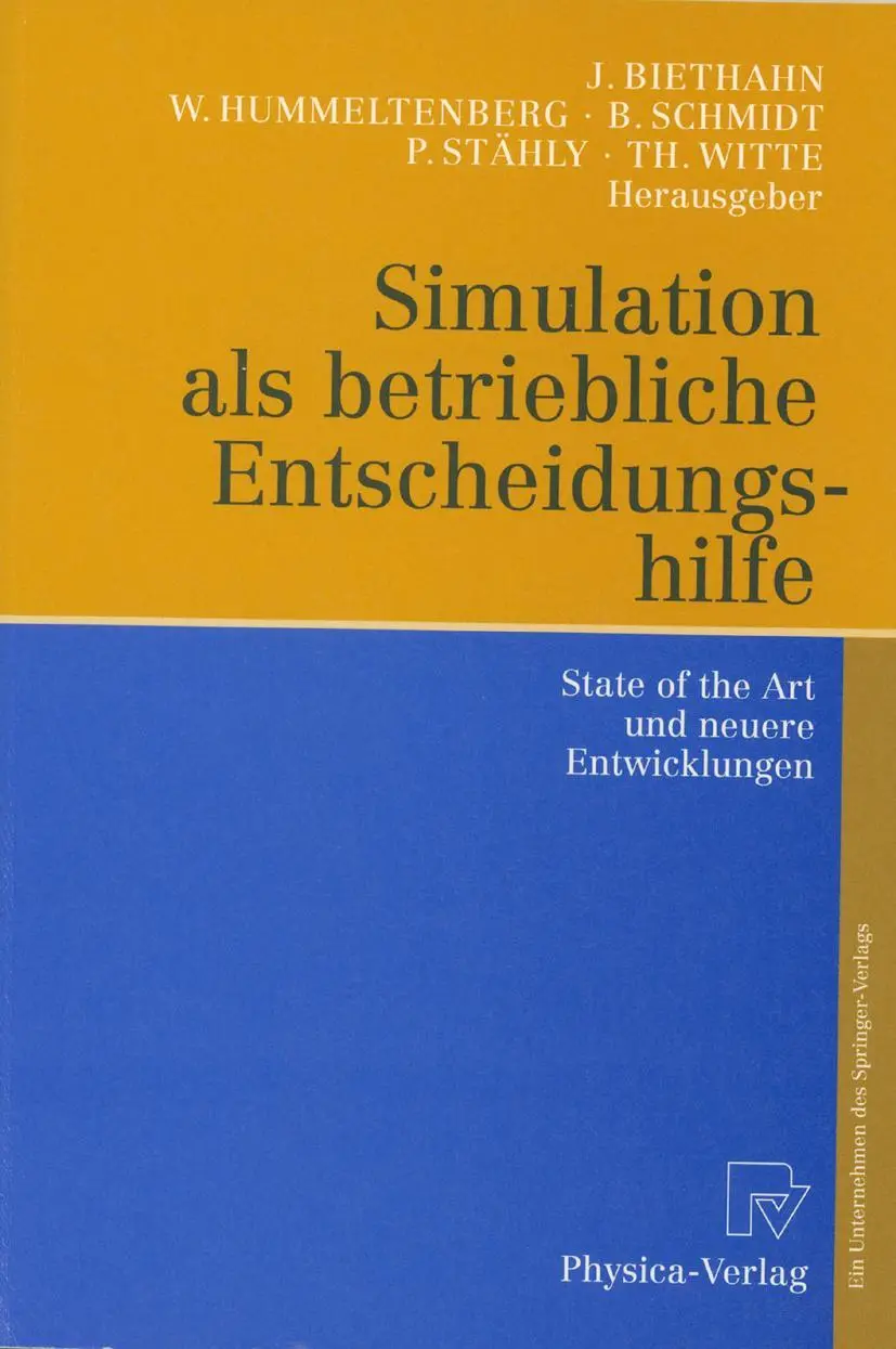 Cover: 9783790811780 | Simulation als betriebliche Entscheidungshilfe | Jörg Biethahn (u. a.)