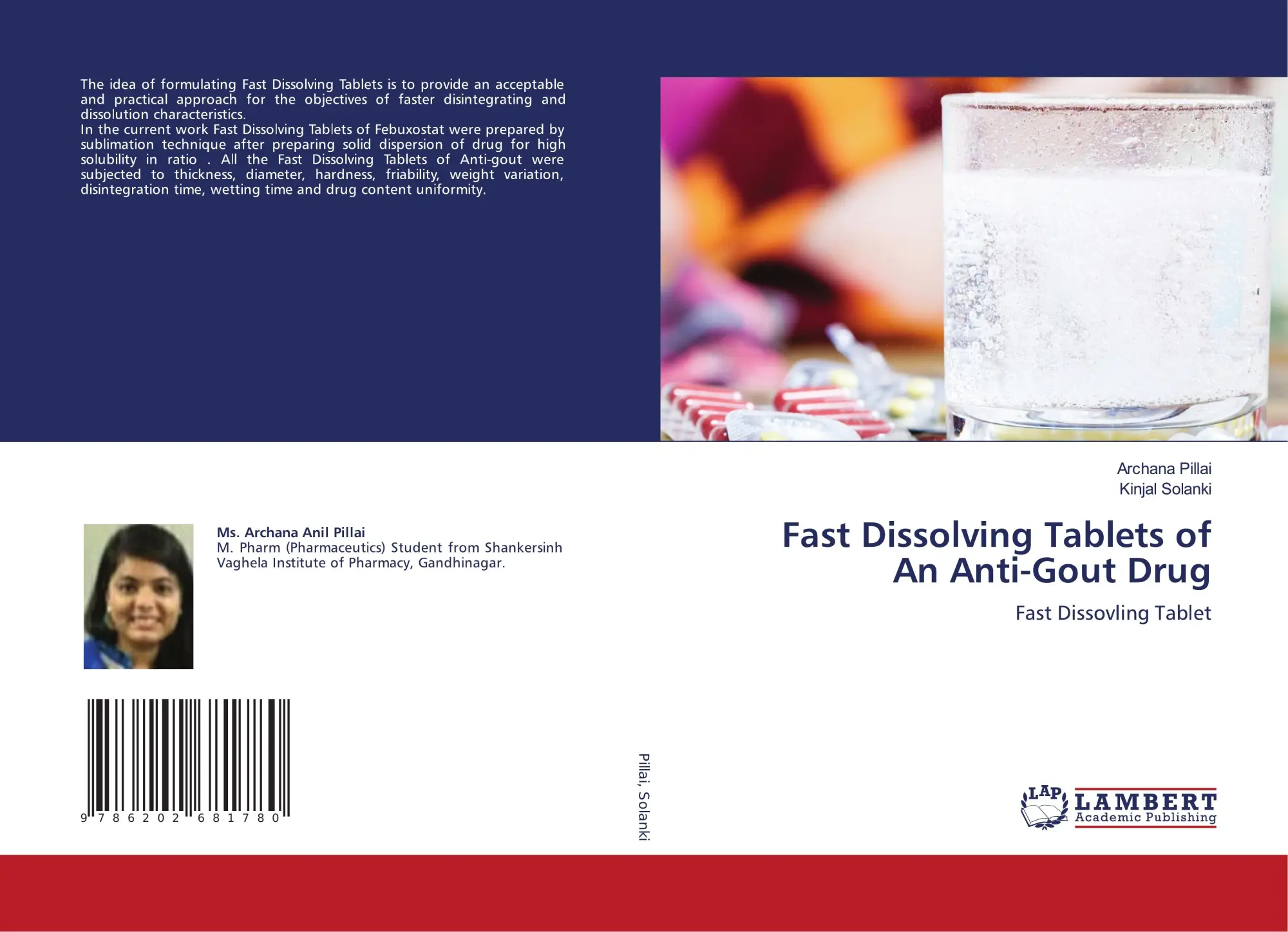 Cover: 9786202681780 | Fast Dissolving Tablets of An Anti-Gout Drug | Fast Dissovling Tablet