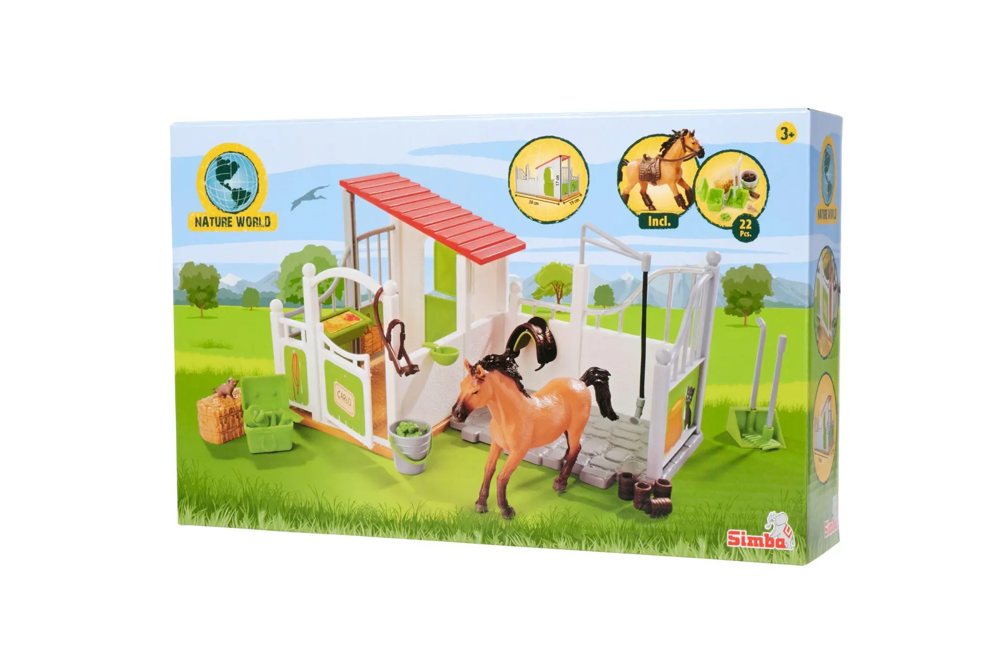 Bild: 4006592091880 | Pferdebox und Waschplatz mit Pferd | Spielset | 104342646 | Deutsch
