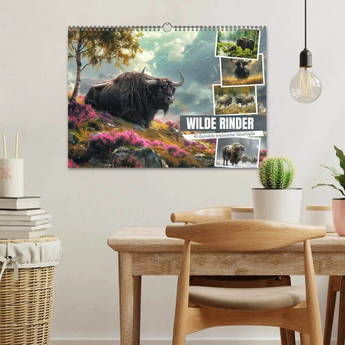 Bild: 9783457261880 | Wilde Rinder (Wandkalender 2026 DIN A3 quer), CALVENDO Monatskalender