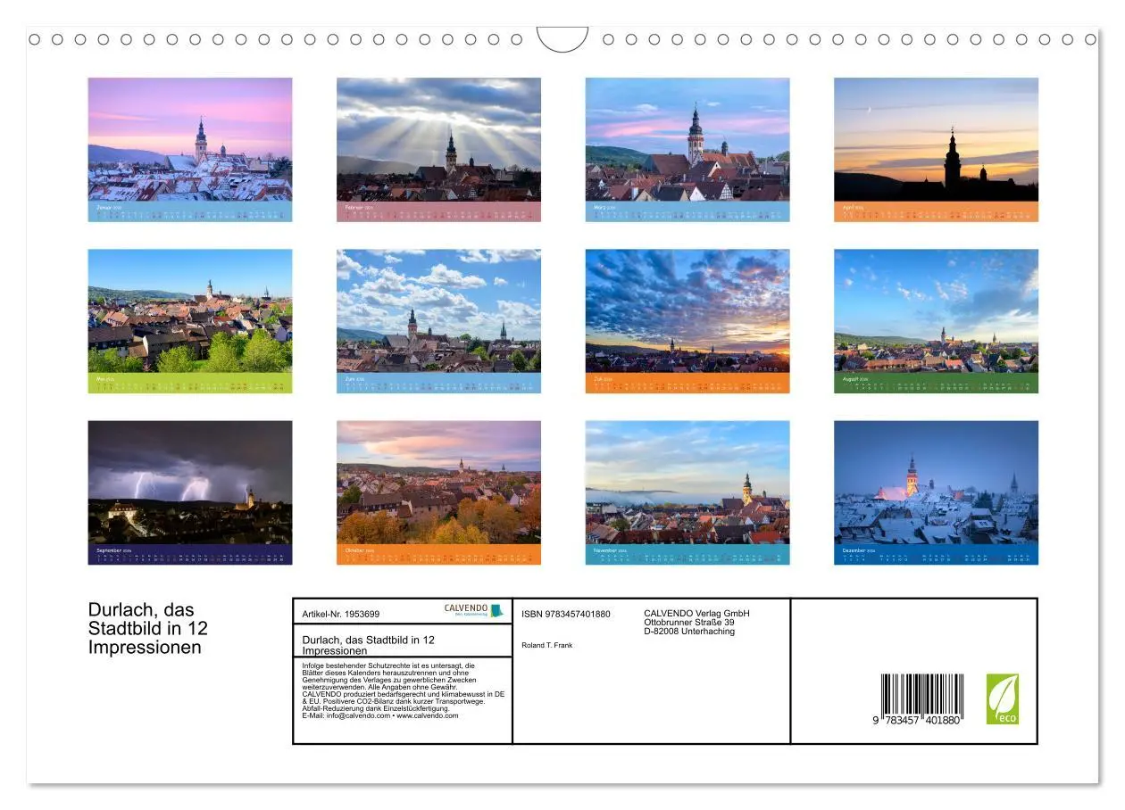 Bild: 9783457401880 | Durlach, das Stadtbild in 12 Impressionen (Wandkalender 2026 DIN A3...