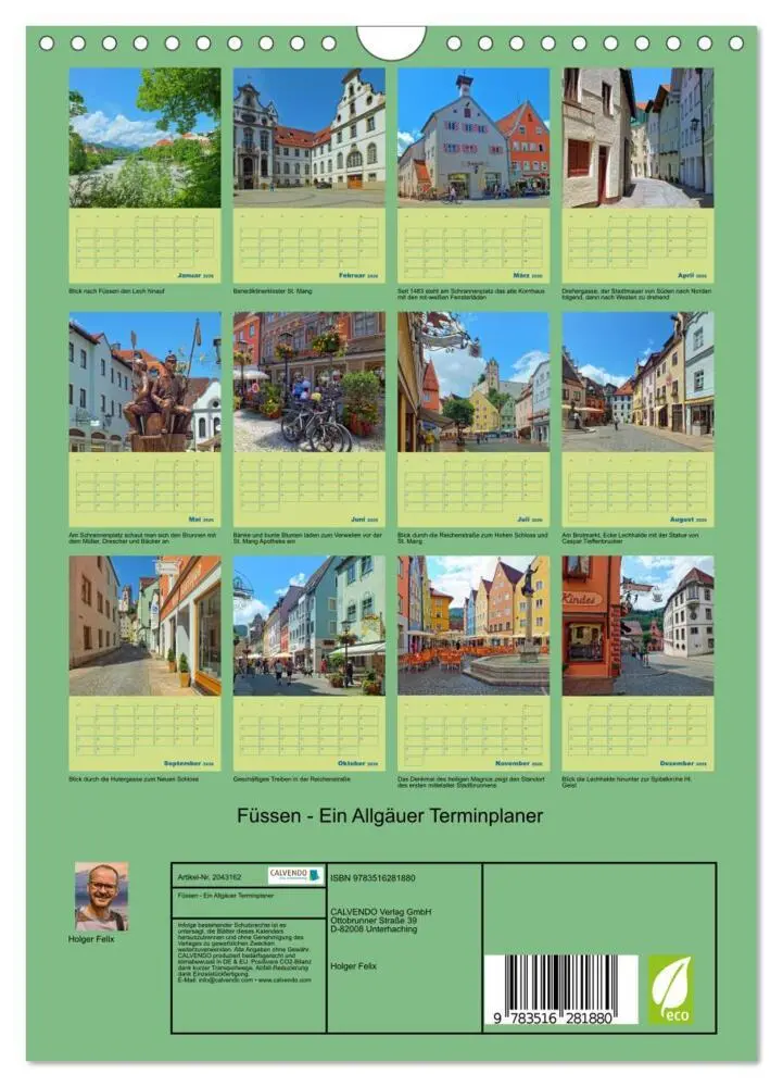 Bild: 9783516281880 | Füssen - Ein Allgäuer Terminplaner (Wandkalender 2026 DIN A4 hoch),...