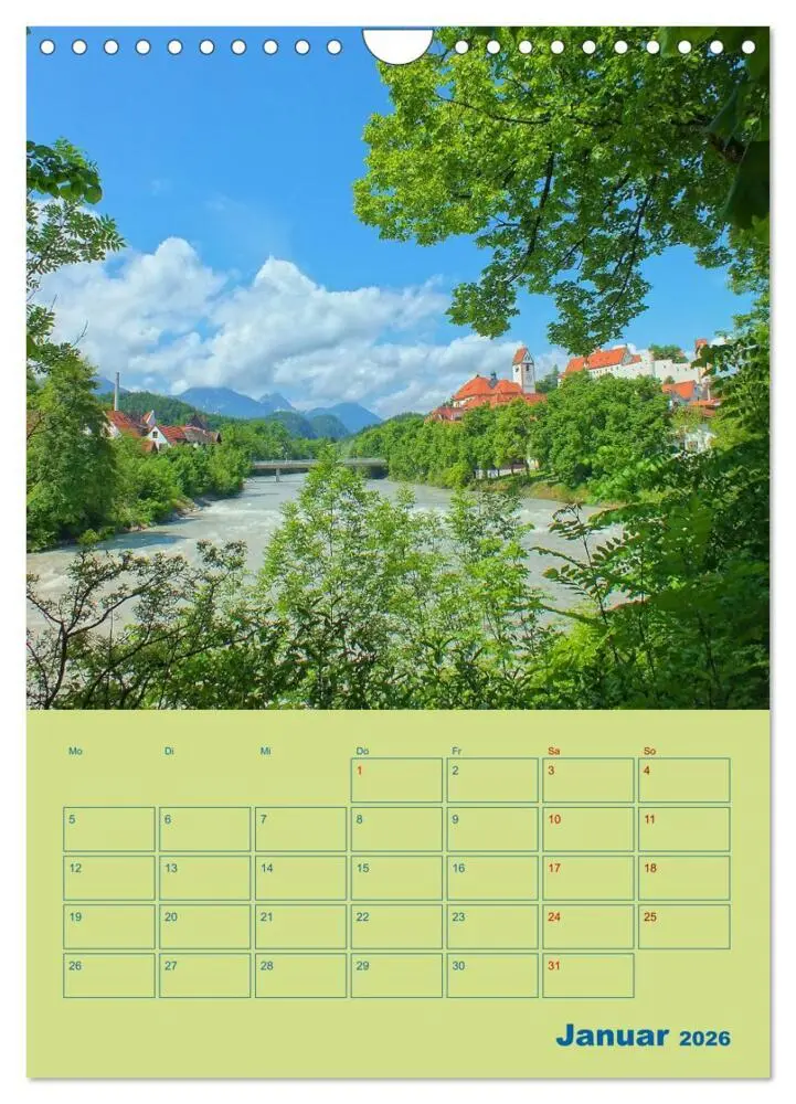 Bild: 9783516281880 | Füssen - Ein Allgäuer Terminplaner (Wandkalender 2026 DIN A4 hoch),...