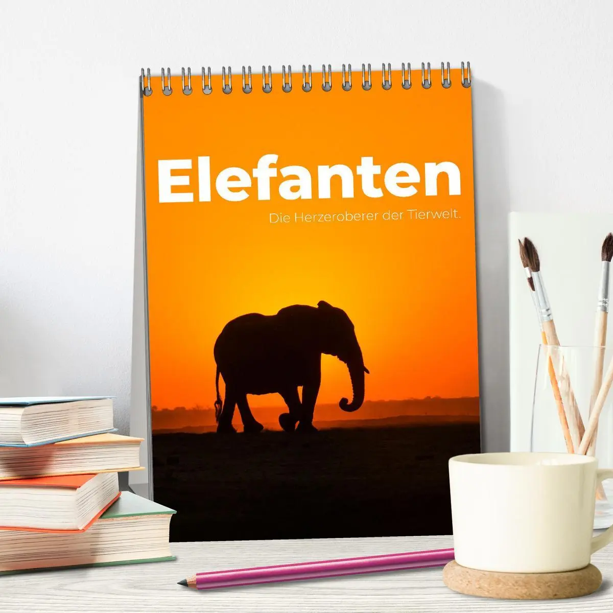 Bild: 9783516351880 | Elefanten - Die Herzeroberer der Tierwelt. (Tischkalender 2026 DIN...