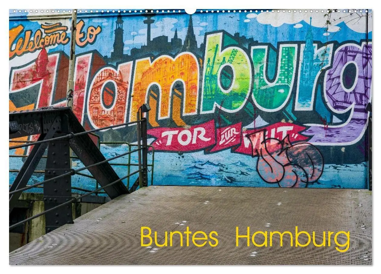 Cover: 9783516721980 | Buntes Hamburg (Wandkalender 2026 DIN A2 quer), CALVENDO...