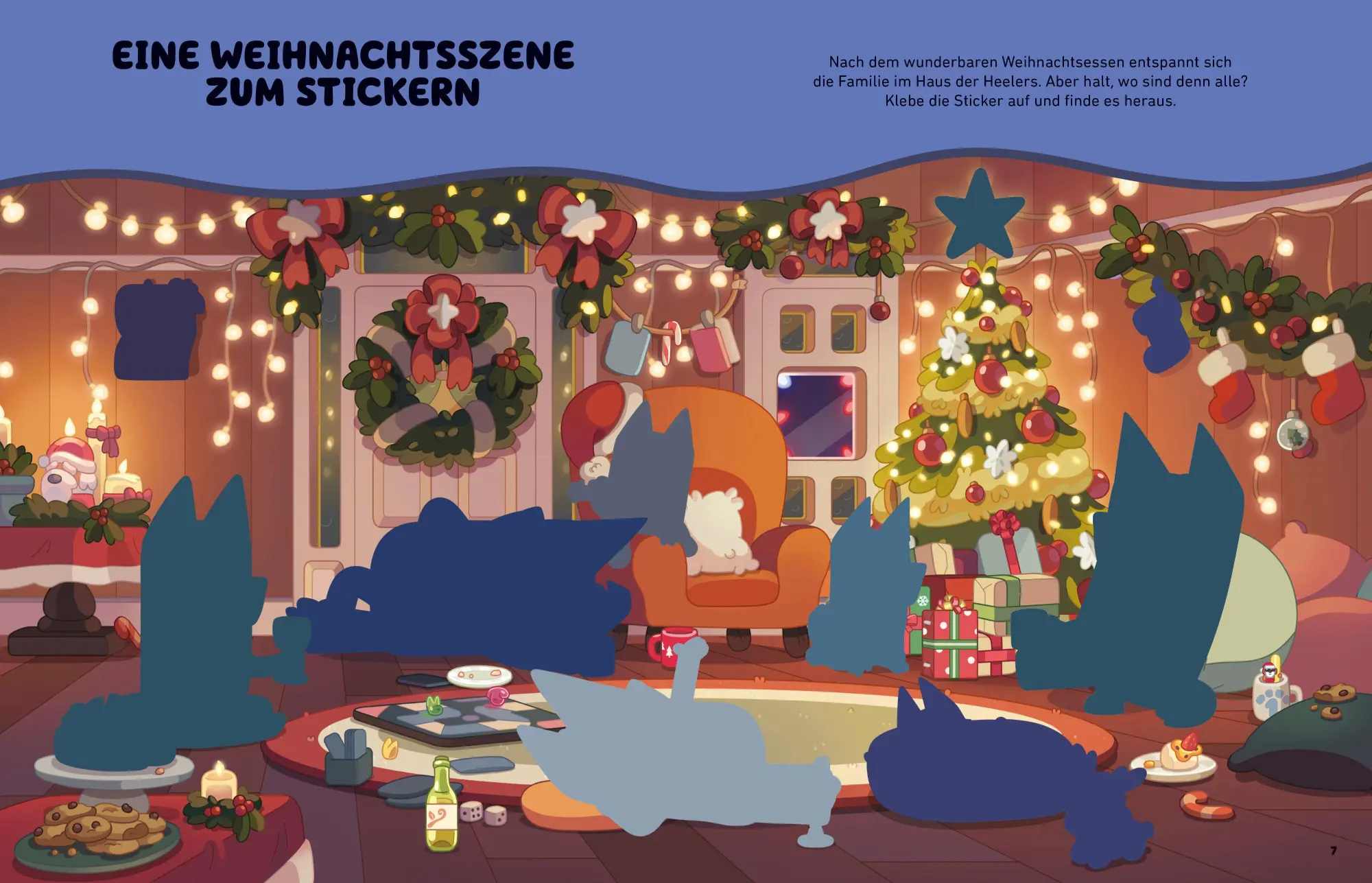 Bild: 9783570181980 | BLUEY - Hurra, es ist Weihnachten! - Rätsel- und Stickerbuch | 32 S.