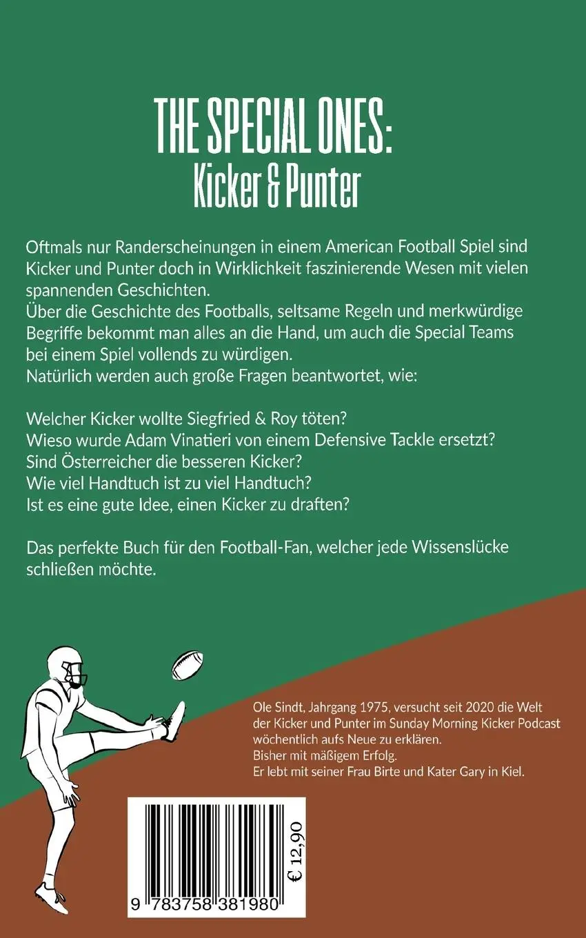 Rückseite: 9783758381980 | The Special Ones: Kicker &amp; Punter | Die echten American Footballer