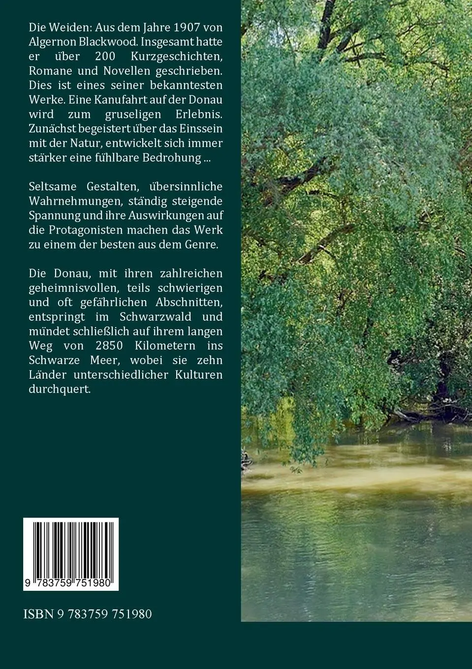 Rückseite: 9783759751980 | Die Weiden | Algernon Blackwood | Taschenbuch | Paperback | 112 S.