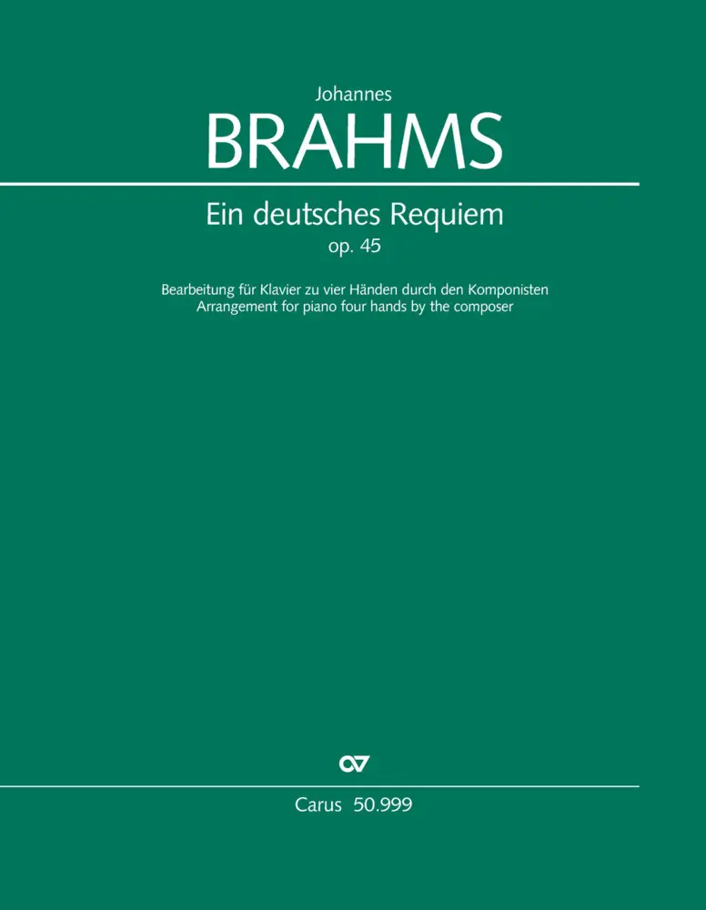 Cover: 9790007081980 | Ein deutsches Requiem | Johannes Brahms | Buch | 88 S. | Deutsch