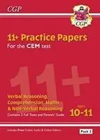 Cover: 9781789082180 | 11+ CEM Practice Papers: Ages 10-11 - Pack 3 (with Parents' Guide &amp;...
