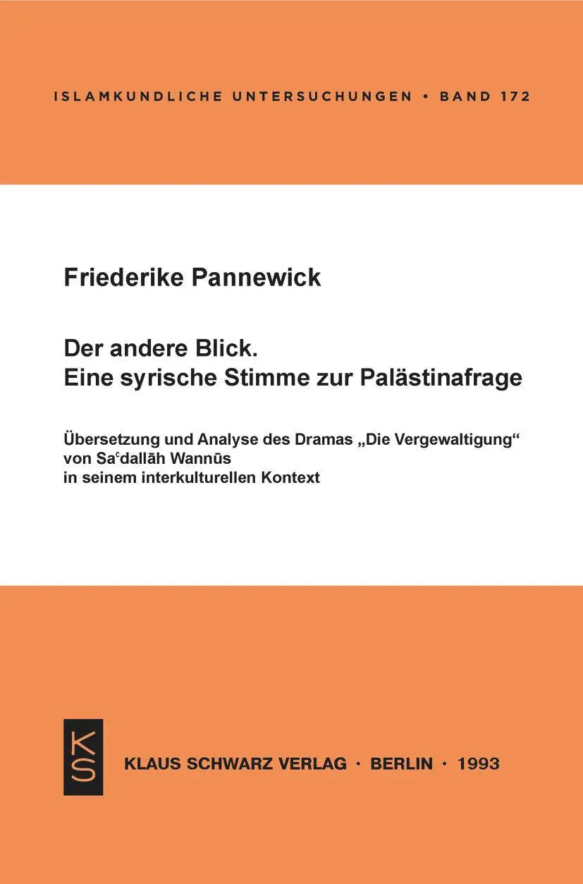 Cover: 9783879972180 | Der andere Blick | Eine syrische Stimme zur Palästinafrage | Pannewick