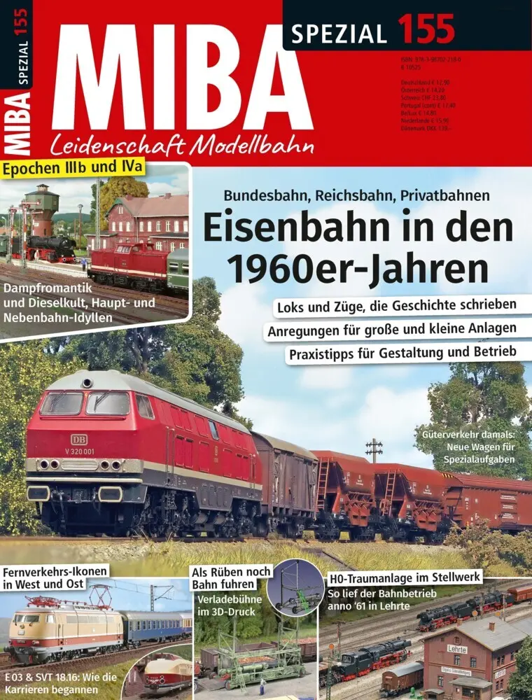 Cover: 9783987022180 | Eisenbahn in den 1960er-Jahren | MIBA Spezial 155/2025 | Broschüre